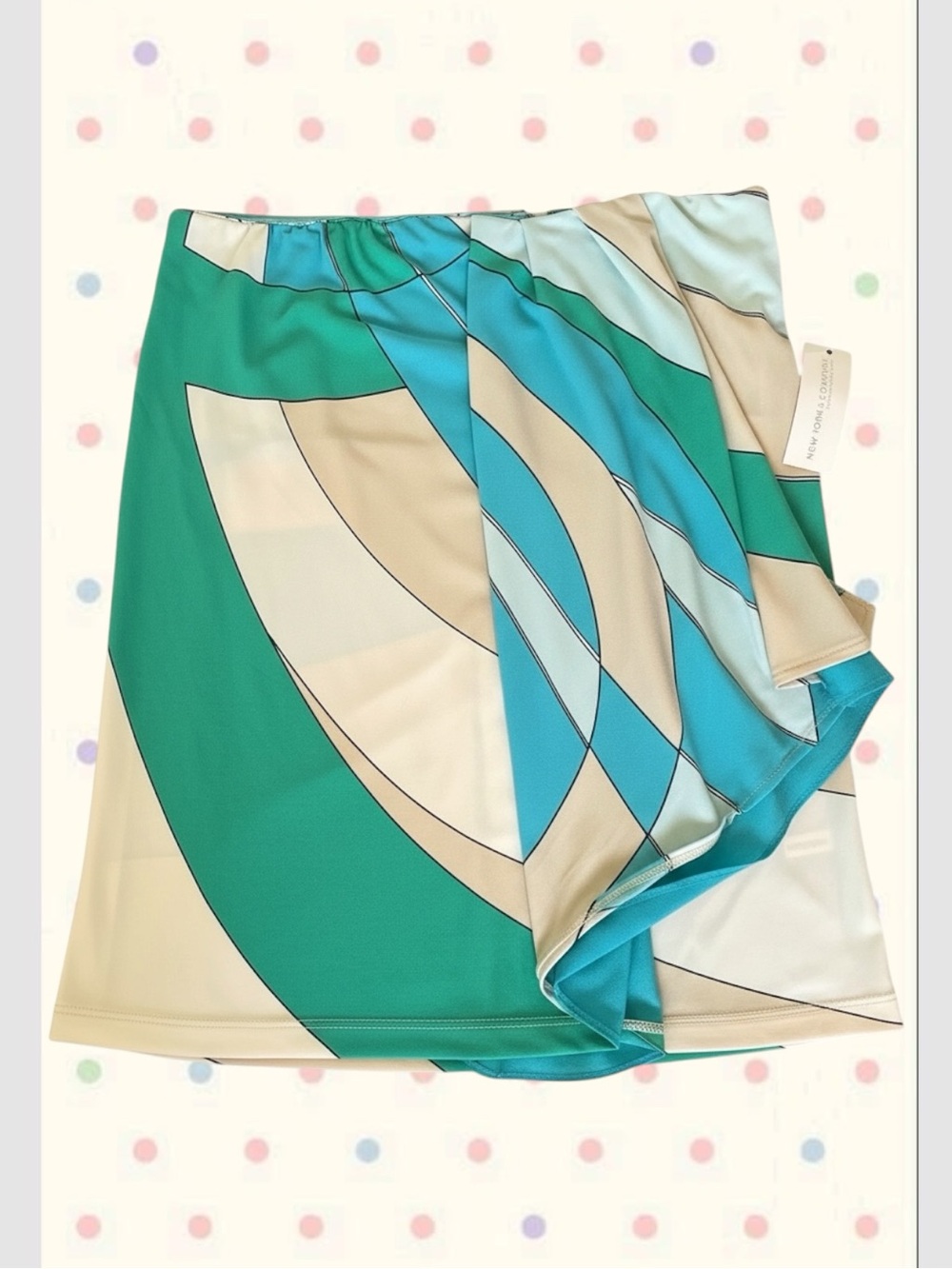 NWT New York & Company Abstract Graphic Swirl Skirt XS
